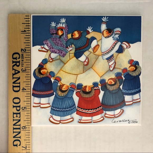 VINTAGE Barbara Lavallee Artist Alaska Inuits 1996 - Picture 5 of 5